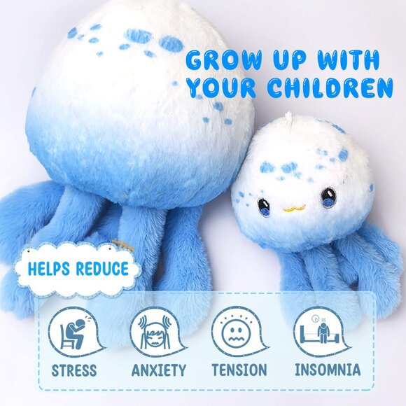 71v4rdw4jhL._AC_UF350,  Plush Toy,Blue and White Stuffed Sea Animal, Ocean Stuffed Animals Toys